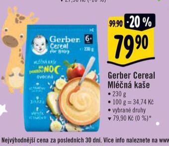 Albert Gerber cereal mléčná kaše nabídka