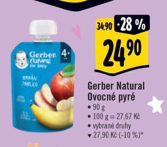 Gerber natural ovocné pyré