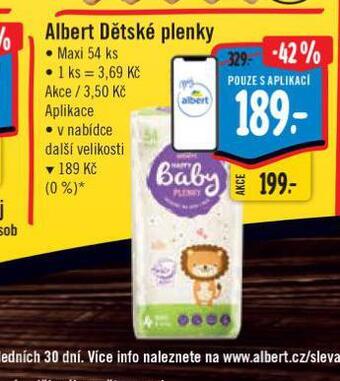 Albert Dětské plenky nabídka