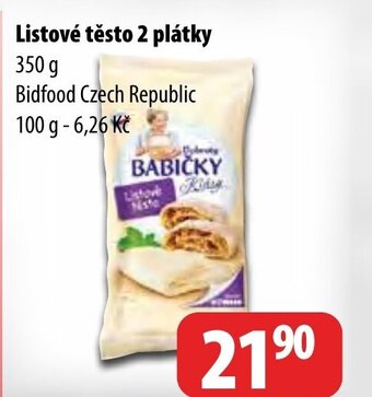Partner Maloobchodní síť Listové těsto 2 plátky nabídka