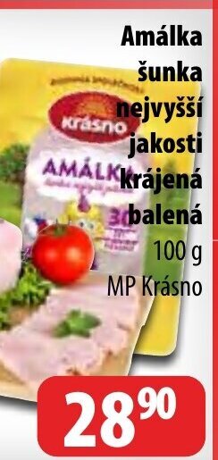 Partner Maloobchodní síť Amálka šunka nejvyšší jakosti Krájená balená nabídka
