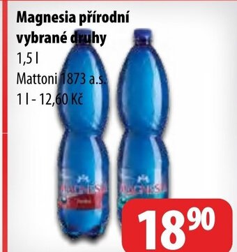 Partner Maloobchodní síť Magnesia přírodní vybrané druhy nabídka