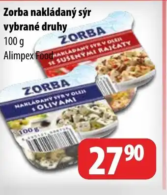 Partner Maloobchodní síť Zorba nakládaný sýr vybrané druhy 100 g nabídka