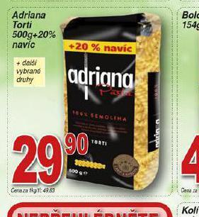 Hruška Adriana těstoviny nabídka