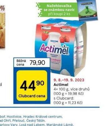 Tesco Actimel nabídka