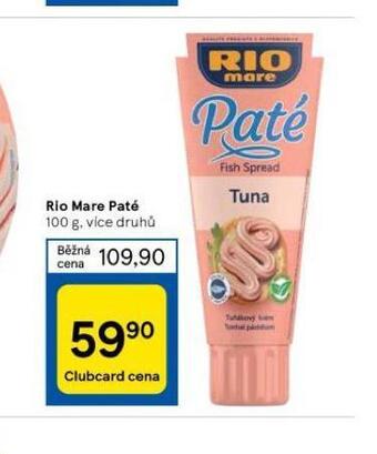 Tesco Rio mare paté nabídka