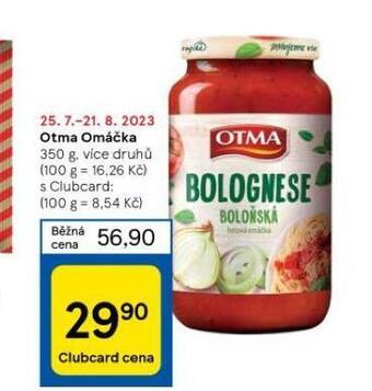 Tesco Otma omáčka nabídka