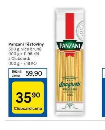 Tesco Panzani těstoviny nabídka