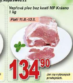 Hruška Vepřová plec bez kosti nabídka