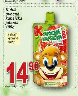 Hruška Kubík ovocná kapsička nabídka