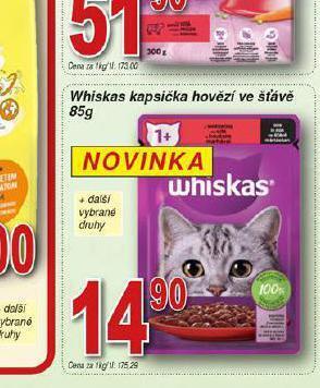 Hruška Whiskas kapsičky pro kočky nabídka