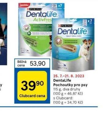 Tesco Dentalife pochoutky pro psy nabídka