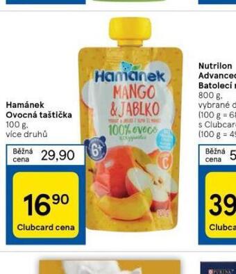 Tesco Hamánek ovocná taštička nabídka