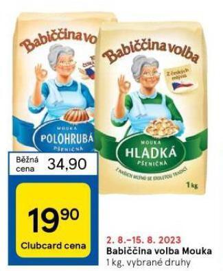 Tesco Babiččina volba mouka nabídka
