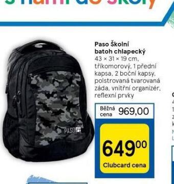 Tesco Paso školní batoh chlapecký nabídka