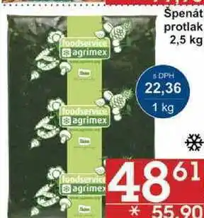 Jip Foodservice agrimex špenát protlak, 2,5 kg nabídka