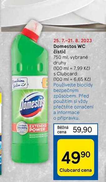Tesco Domestos wc čistič 750 ml nabídka