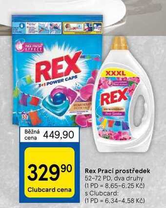 Tesco Rex prací prostředek 52-72 pd nabídka