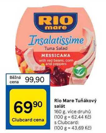 Tesco Rio mare tuňákový salát 160 g nabídka