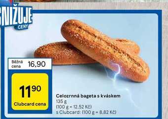 Tesco Celozrnná bageta s kváskem 135 g nabídka