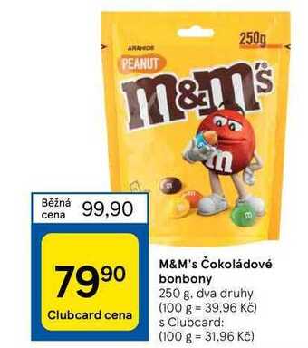 Tesco M&m's čokoládové bonbony 250 g nabídka
