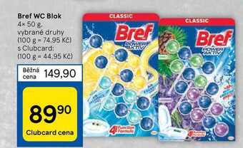 Tesco Bref wc blok 4 x 50 g nabídka