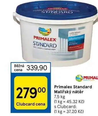 Tesco Primalex standard malířský nátěr 7,5 kg nabídka