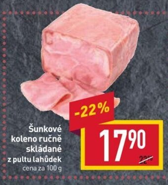 Billa Šunkové koleno ručně skládané z pultu lahůdek cena za 100 g nabídka