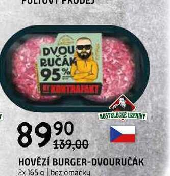 Terno Hovězí burger-dvouručák 2x 165 g nabídka