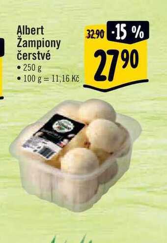 Albert Albert žampiony čerstvé, 250 g nabídka