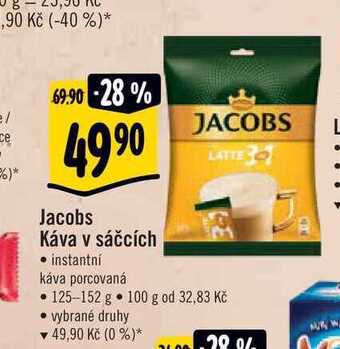 Albert Jacobs káva v sáčcích, 125-152 g nabídka