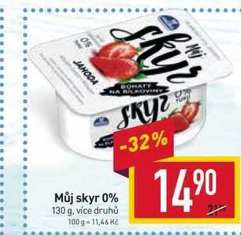 Billa Můj skyr 0% 130 g nabídka