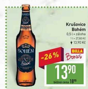 Billa Krušovice bohém 0,5l nabídka