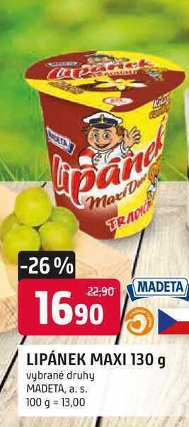 Trefa Madeta lipánek maxi 130 g nabídka