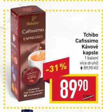 Billa Tchibo cafissimo kávové kapsle 1 balení nabídka