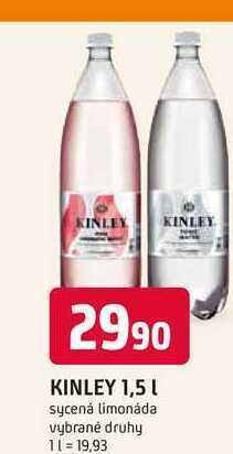 Kinley bitter rose, limonáda s ovocnou příchutí, 1,5l