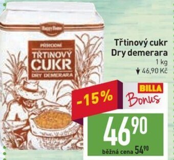 Billa Třtinový cukr Dry demerara 1 kg nabídka