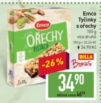 Billa Emco Tyčinky s ořechy nabídka