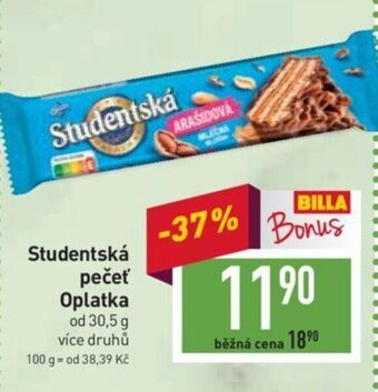 Billa Studentská pečeť Oplatka nabídka