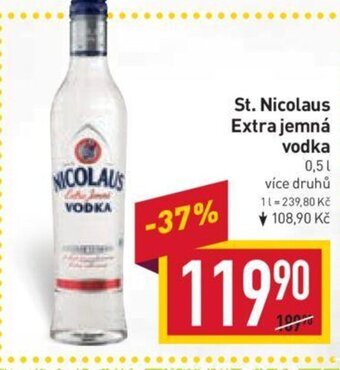 Billa St. Nicolaus Extra jemná vodka 0,5L nabídka