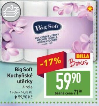 Billa Big Soft Kuchyňské utěrky nabídka