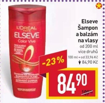 Billa Elseve Šampon a balzám na vlasy nabídka