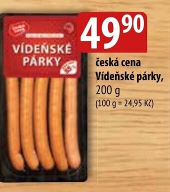 Bala česká cena Vídeňské párky, 200 g nabídka