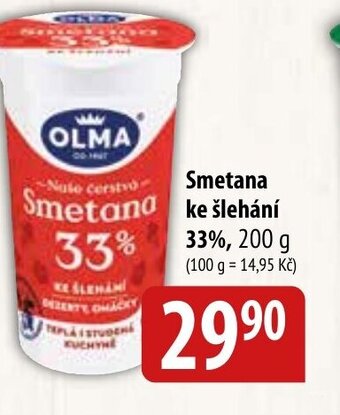 Bala Smetana ke šlehání 33% nabídka