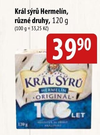 Bala Král sýrů Hermelín, různé druhy, 120 g nabídka