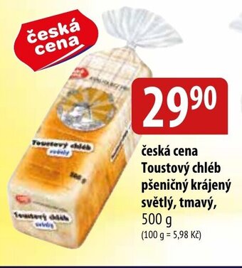 Bala česká cena Toustový chléb pšeničný krájený světlý, tmavý, 500 g nabídka