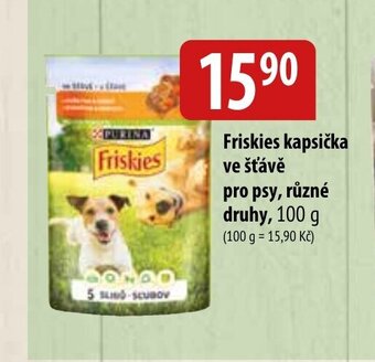 Bala Friskies kapsička ve šťávě pro psy, různé druhy, 100 g nabídka