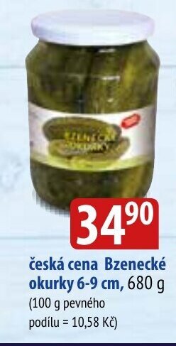 Bala česká cena Bzenecké okurky 6-9 cm, 680 g nabídka