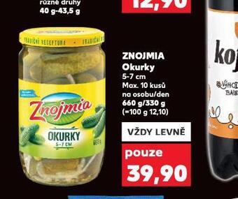 Kaufland Znojmia okurky nabídka