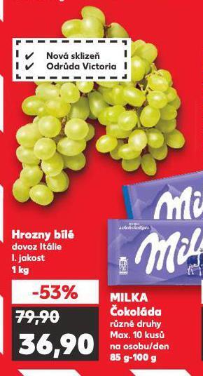 Kaufland Hrozny bílé nabídka